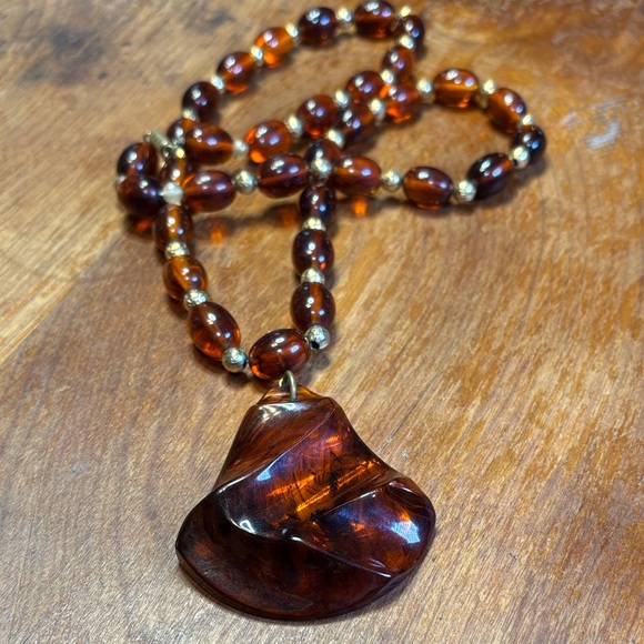 Vintage Jewelry - Accessocraft NYC faux amber necklace